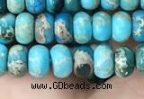 CDE1265 15.5 inches 4*6mm rondelle sea sediment jasper beads