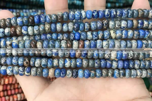 CDE1266 15.5 inches 4*6mm rondelle sea sediment jasper beads