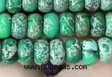 CDE1267 15.5 inches 4*6mm rondelle sea sediment jasper beads