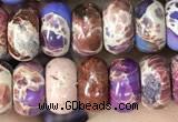 CDE1270 15.5 inches 5*8mm rondelle sea sediment jasper beads