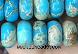 CDE1280 15.5 inches 6*10mm rondelle sea sediment jasper beads