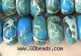 CDE1281 15.5 inches 6*10mm rondelle sea sediment jasper beads