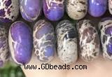 CDE1290 15.5 inches 6*12mm rondelle sea sediment jasper beads