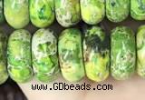 CDE1291 15.5 inches 6*12mm rondelle sea sediment jasper beads