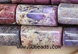 CDE1351 15.5 inches 8*16mm tube sea sediment jasper beads