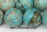 CDE1371 15.5 inches 14mm round sea sediment jasper beads wholesale