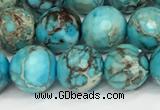 CDE1387 15.5 inches 10mm faceted round sea sediment jasper beads