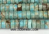 CDE1406 15.5 inches 3*4mm heishi sea sediment jasper beads wholesale