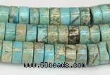 CDE1407 15.5 inches 3*6mm heishi sea sediment jasper beads wholesale