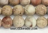 CDE1414 15.5 inches 6mm round matte natural sea sediment jasper beads