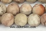 CDE1415 15.5 inches 8mm round matte natural sea sediment jasper beads