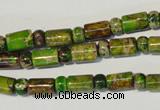 CDE142 3*6mm rondelle & 6*9mm tube dyed sea sediment jasper beads