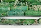 CDE1427 15.5 inches 4*13mm tube sea sediment jasper beads wholesale