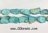 CDE1434 25*35mm - 35*45mm freefrom sea sediment jasper slab beads