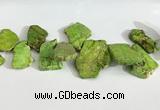 CDE1445 Top drilled 15*25mm - 30*50mm freefrom sea sediment jasper beads