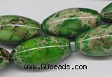 CDE148 15.5 inches 15*30mm rice dyed sea sediment jasper beads