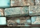 CDE1482 15.5 inches 4*13mm cuboid sea sediment jasper beads