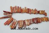 CDE1500 Top drilled 8*20mm - 10*55mm sticks sea sediment jasper beads