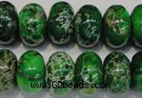 CDE165 15.5 inches 11*18mm rondelle dyed sea sediment jasper beads