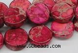 CDE17 15.5 inches 16mm coin dyed sea sediment jasper beads