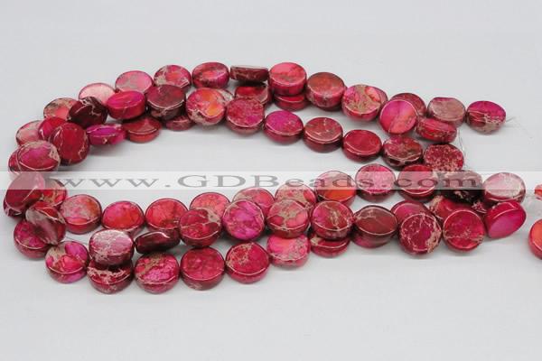 CDE17 15.5 inches 16mm coin dyed sea sediment jasper beads