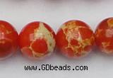 CDE2009 15.5 inches 22mm round dyed sea sediment jasper beads