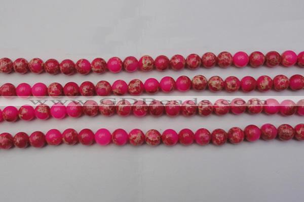 CDE2013 15.5 inches 8mm round dyed sea sediment jasper beads