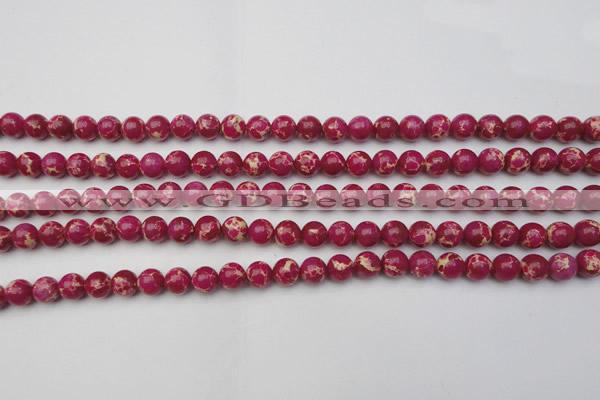 CDE2033 15.5 inches 4mm round dyed sea sediment jasper beads