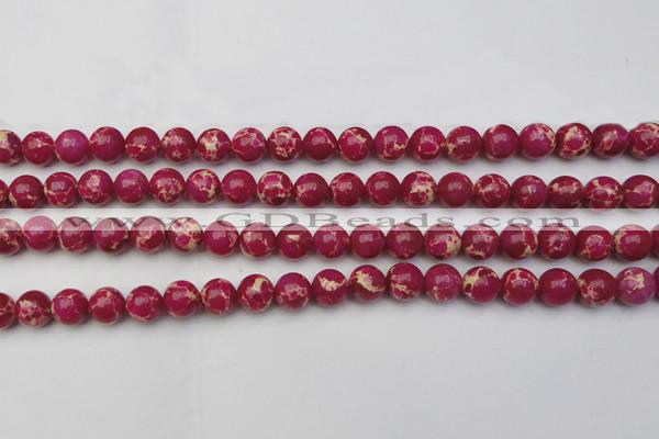 CDE2035 15.5 inches 8mm round dyed sea sediment jasper beads