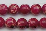 CDE2037 15.5 inches 12mm round dyed sea sediment jasper beads