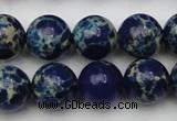 CDE2093 15.5 inches 14mm round dyed sea sediment jasper beads