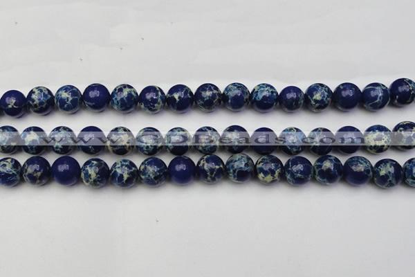 CDE2093 15.5 inches 14mm round dyed sea sediment jasper beads