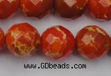 CDE2107 15.5 inches 20mm faceted round dyed sea sediment jasper beads