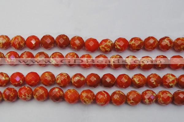 CDE2107 15.5 inches 20mm faceted round dyed sea sediment jasper beads