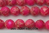 CDE2110 15.5 inches 6mm faceted round dyed sea sediment jasper beads