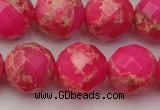 CDE2117 15.5 inches 20mm faceted round dyed sea sediment jasper beads