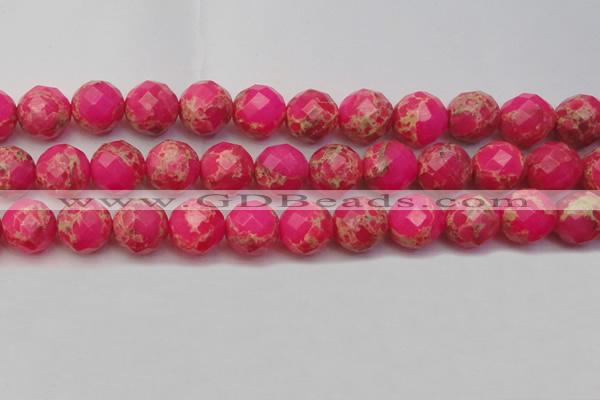 CDE2118 15.5 inches 22mm faceted round dyed sea sediment jasper beads