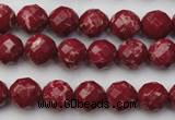 CDE2130 15.5 inches 6mm faceted round dyed sea sediment jasper beads