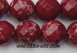 CDE2138 15.5 inches 22mm faceted round dyed sea sediment jasper beads