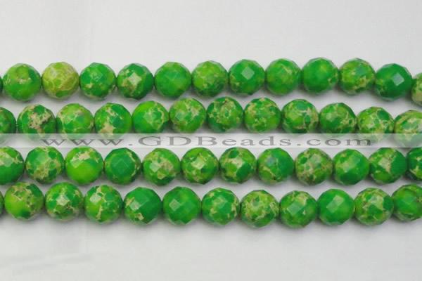 CDE2198 15.5 inches 22mm faceted round dyed sea sediment jasper beads