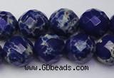 CDE2216 15.5 inches 18mm faceted round dyed sea sediment jasper beads