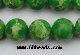 CDE2225 15.5 inches 14mm round dyed sea sediment jasper beads