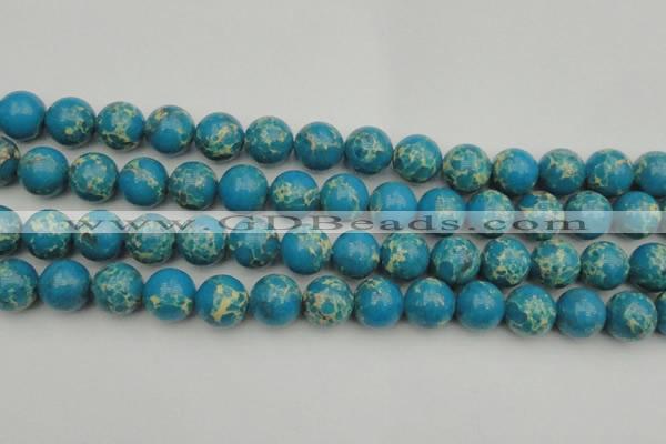 CDE2236 15.5 inches 14mm round dyed sea sediment jasper beads