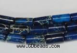 CDE226 15.5 inches 6*12mm tube dyed sea sediment jasper beads