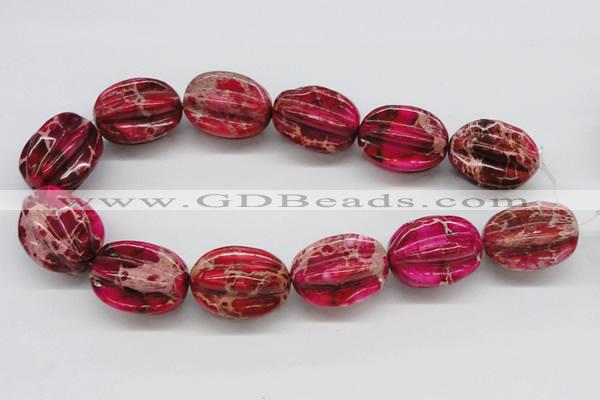 CDE23 15.5 inches 15*20mm star fruit shaped dyed sea sediment jasper beads