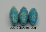 CDE2301 16*38mm rice sea sediment jasper beads wholesale