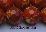 CDE2504 15.5 inches 22mm faceted round dyed sea sediment jasper beads