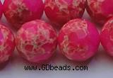 CDE2511 15.5 inches 22mm faceted round dyed sea sediment jasper beads