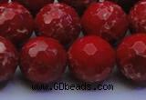 CDE2516 15.5 inches 18mm faceted round dyed sea sediment jasper beads