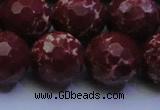 CDE2531 15.5 inches 20mm faceted round dyed sea sediment jasper beads